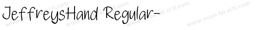 JeffreysHand Regular字体转换